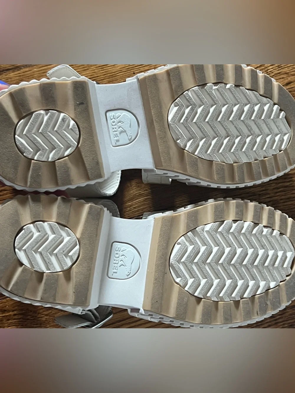 Sorel White Cream Platform Fisherman Sandals